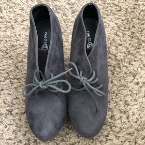 Grey suede like shoes